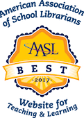 Premio de AASL por 'Mejor sitio web de enseñanza y aprendizaje'.